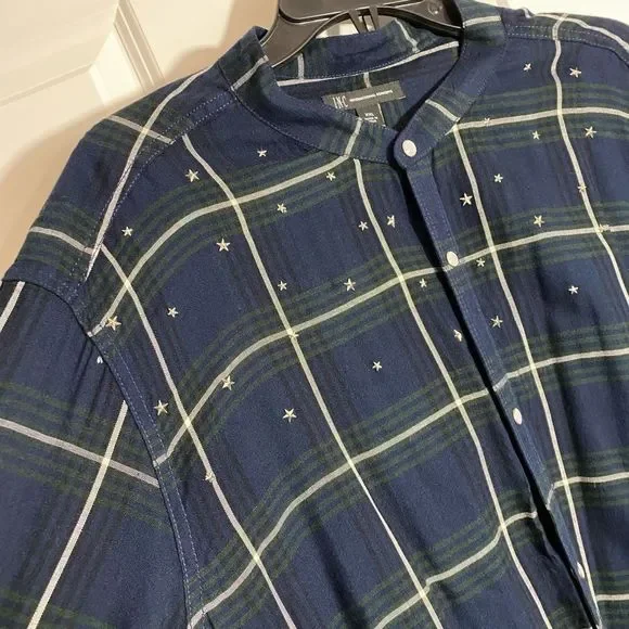 𝅺•inc• Plaid Studded Button-Up - Picture 3 of 6